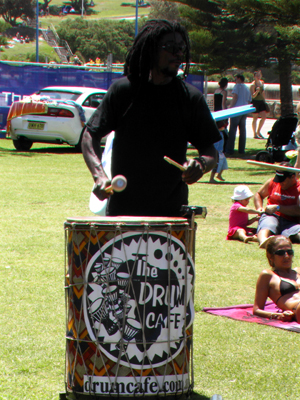 Iron Man Series Coogee Beach Sydney drumming performance Soudan Lane Advertising